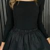 ELLE STYLE Tops^Jayden Black Square Neck Top