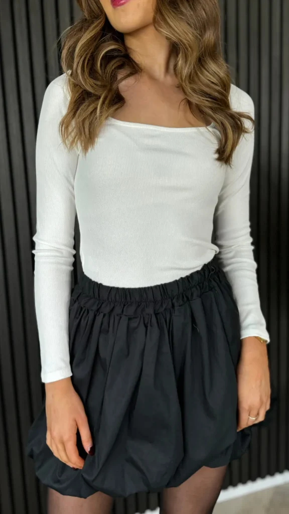 ELLE STYLE Tops^Jayden White Square Neck Top