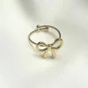 EMILY Jewellery^Jena Gold Bow Detail Stainless Steel Extendable RIng