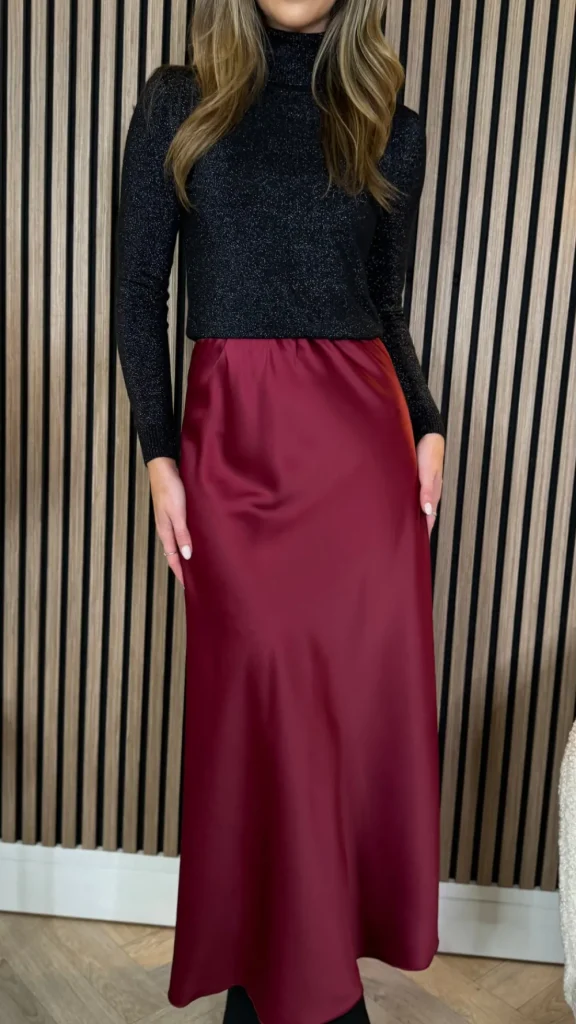 ROSY DAYS DESVENCHY Knitwear^Jenni Black Sparkly Polo Neck Jumper