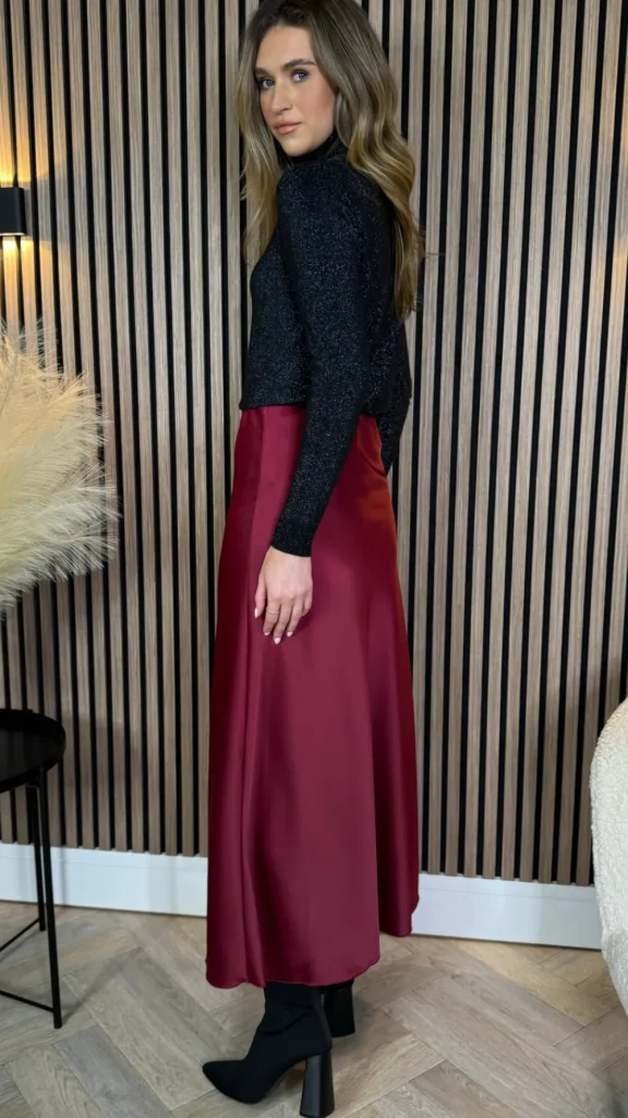 ROSY DAYS DESVENCHY Knitwear^Jenni Black Sparkly Polo Neck Jumper