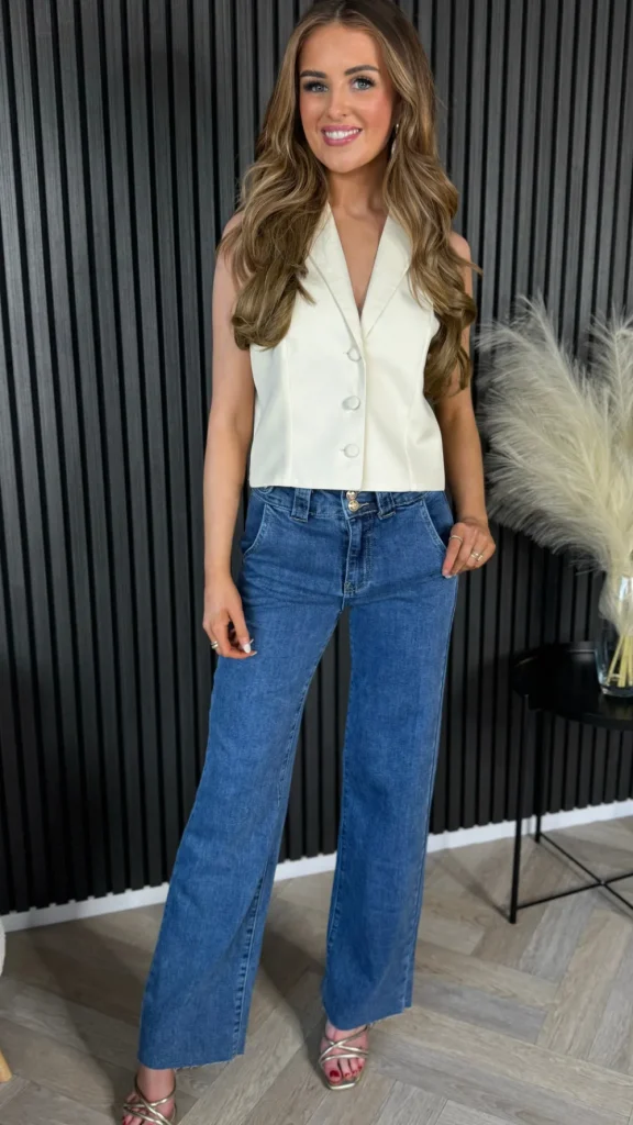 REDIAL Jeans^Jocelyn Blue Straight Leg Jeans