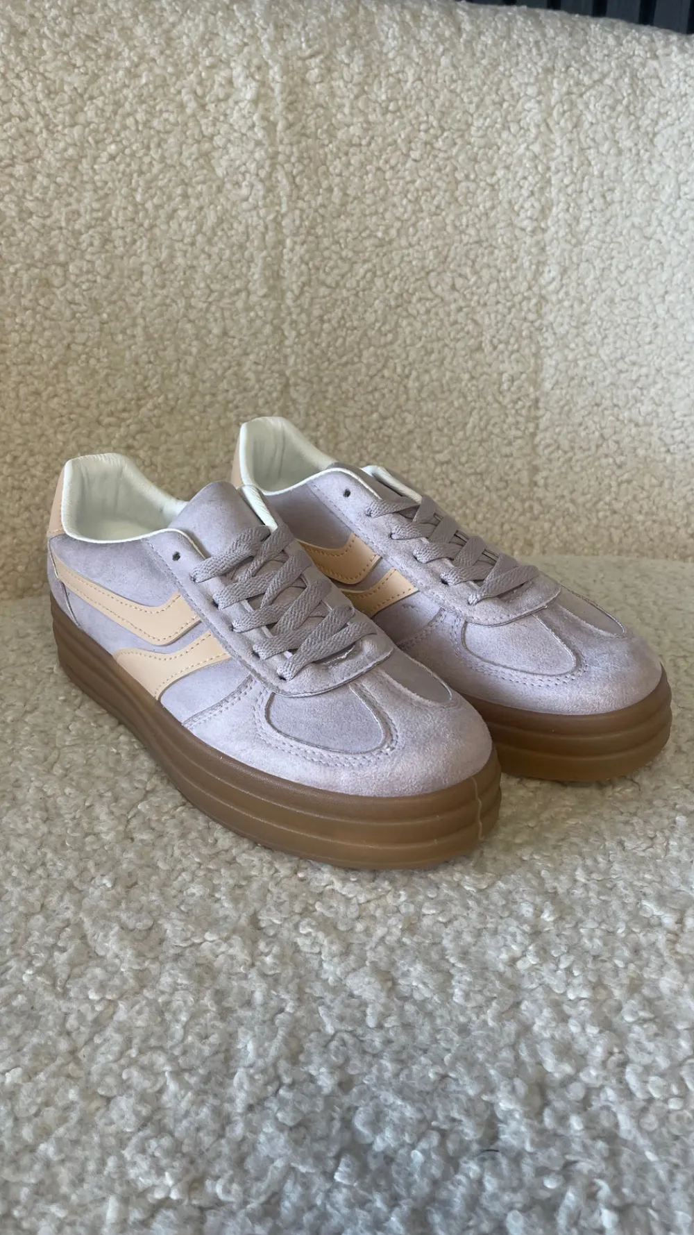 kasie_purple_with_salmon__1.webp JOIA Trainers^Kasie Purple With Salmon Stripes Chunky Sole Trainers