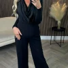 GIRL IN MIND Going Out Dresses | Occasion Dresses^Kella Black Cowl Neck Long Sleeve Jumpsuit