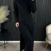 ELENZA Knitwear | Day Dresses^Kelly Black Turtle Neck Knit Jumper Midi Dress