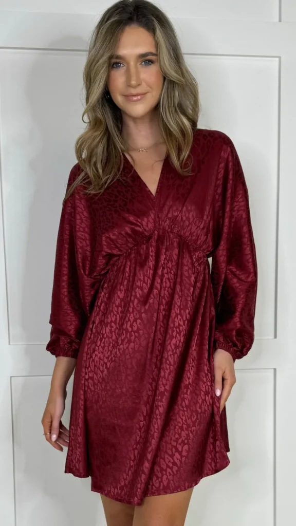 COPPEROSE Going Out Dresses | Occasion Dresses^Kerena Burgundy Printed Mini Dress