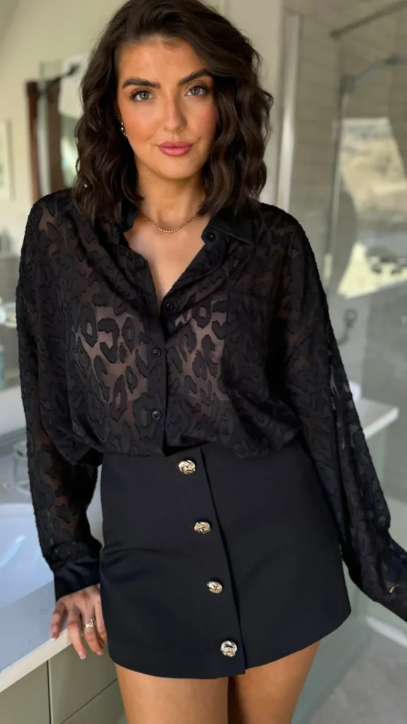 VERA LUCY Skirts & Shorts^Kiera Black Tailored Button Detail Skort