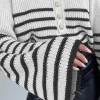 ESTEE BROWN Tops | Knitwear^Koa Cream & Black Button Detail Jumper