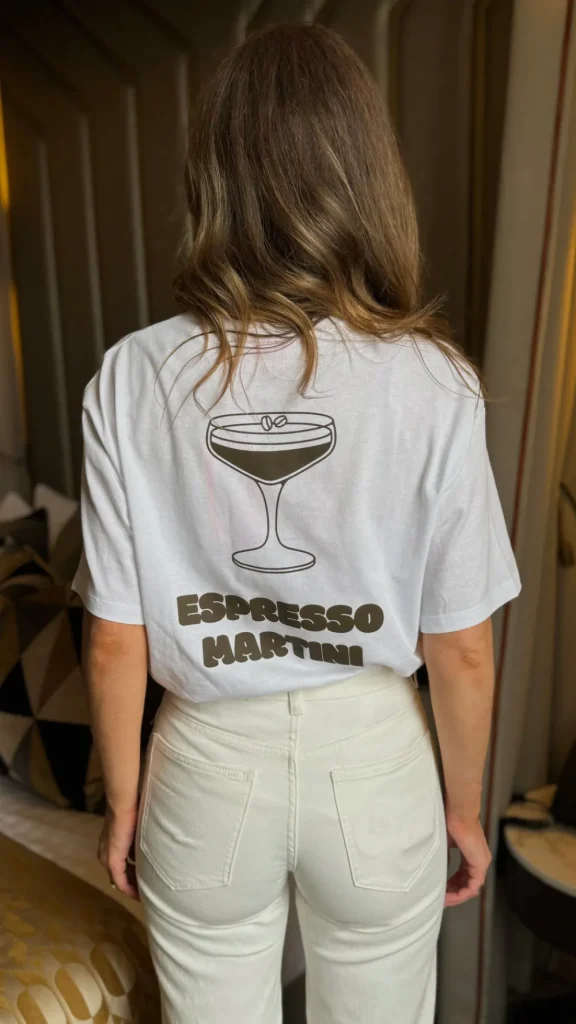 BESTSELLER Tops^Kylie White Graphic 'Espresso Martini' Printed T Shirt