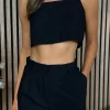 LUCCE Co-ords | Occasion Dresses^Laurie Black Shorts & Crop Top Co Ord