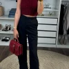 LUCCE Tops^Lexi Burgundy Waffle Detail Crop Top
