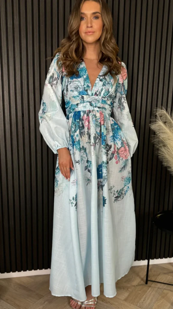 TIMELY Going Out Dresses | Occasion Dresses^Louise Blue Floral Printed Midi Dress
