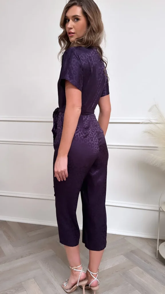 IONEL Jumpsuits + Playsuits^Lumen Purple Printed Jumpsuit