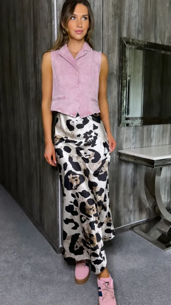 PARIS FASHION SHOPS Tops^Lyla Pink Denim Waistcoat