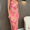 VERA LUCY Going Out Dresses | Occasion Dresses^Lyra Pink Floral Printed Cami Strap Midi Dress