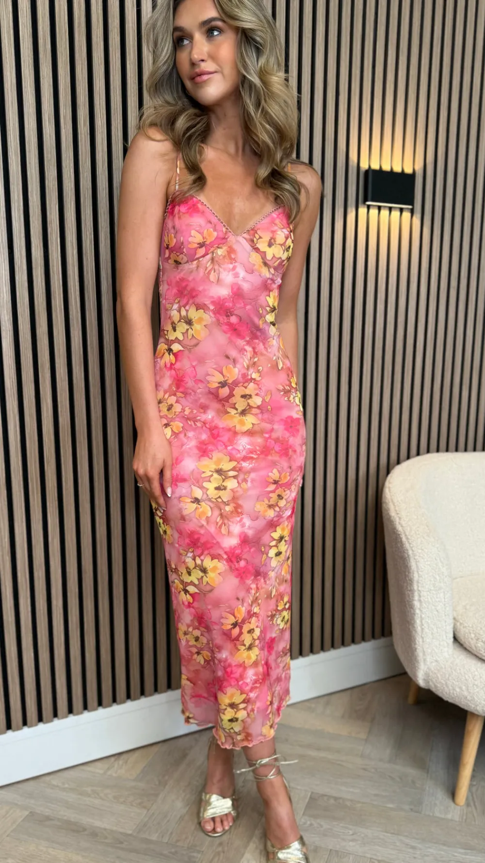 lyra_pink_floral_printed__0.webp VERA LUCY Going Out Dresses | Occasion Dresses^Lyra Pink Floral Printed Cami Strap Midi Dress