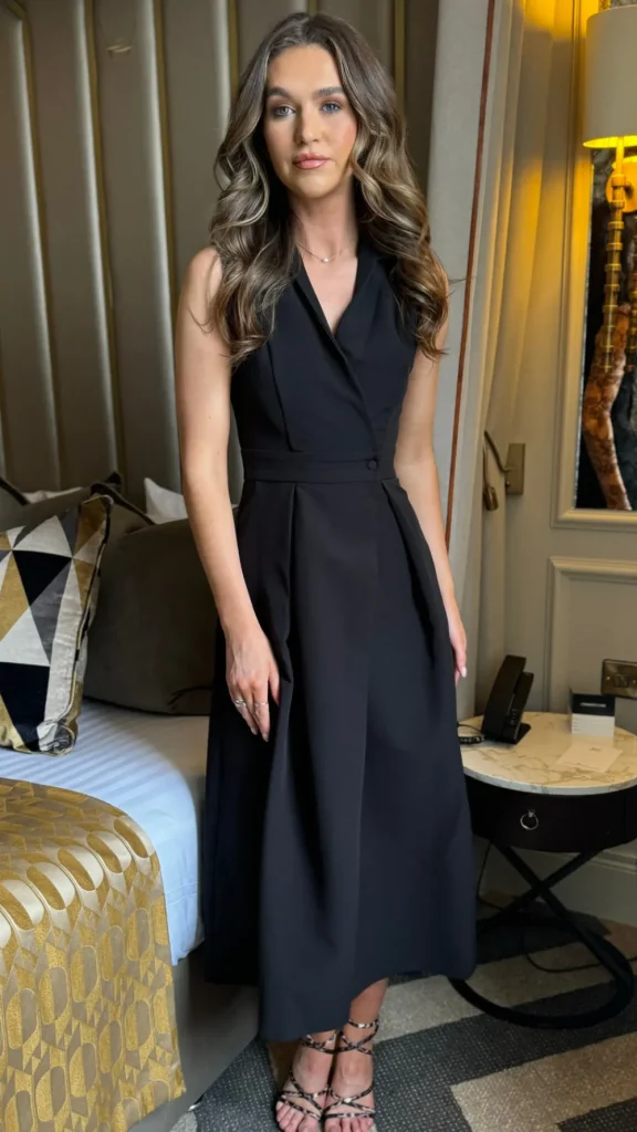 GIRL IN MIND Going Out Dresses | Occasion Dresses^Makenna Black Collared Tailored Shirt Midi Dress