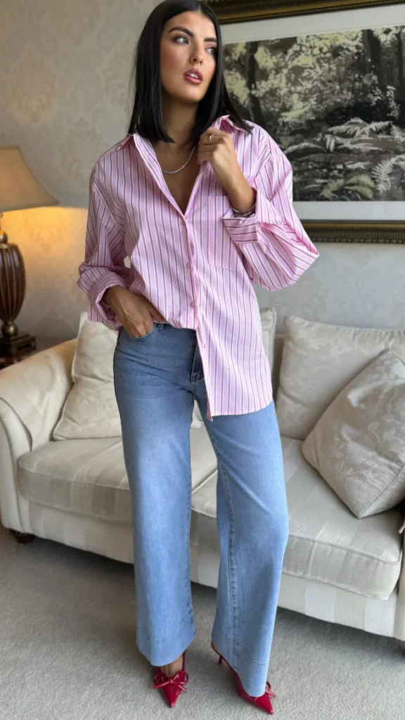 ESTEE BROWN Jeans^Maleah Light Blue Wide Leg Jeans