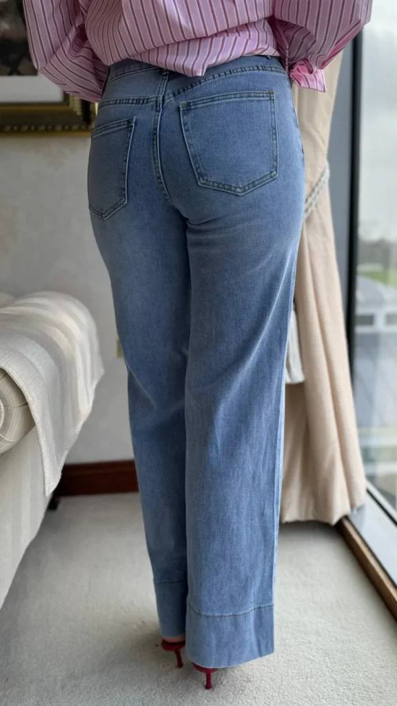 ESTEE BROWN Jeans^Maleah Light Blue Wide Leg Jeans