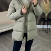 COPPEROSE Coats & Jackets^Marissa Khaki Hooded Puffer Coat