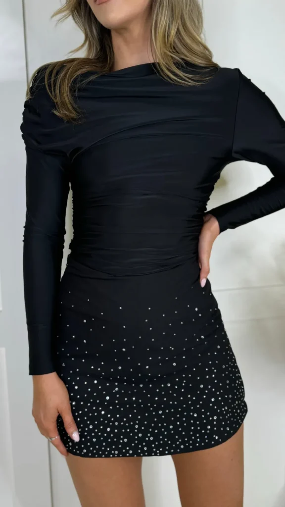 UNIKA Skirts & Shorts | Mini Dresses^Mavery Black Diamante Embellished Mini Skirt