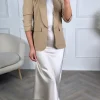 MISS LINDA Blazers^McKinley Camel Ruched Sleeve Blazer