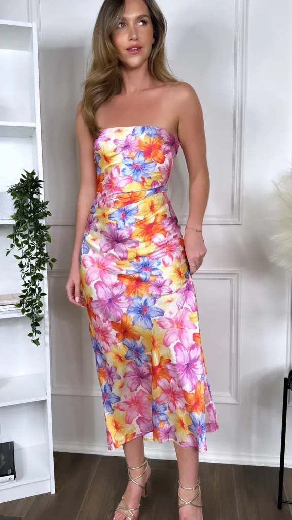 FP & CO Occasion Dresses | Maxi Dresses^Morgan Pink Printed Midaxi Dress