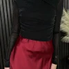 BABEZ LONDON Tops^Muireann Black Sheer Sleeve Lurex Top