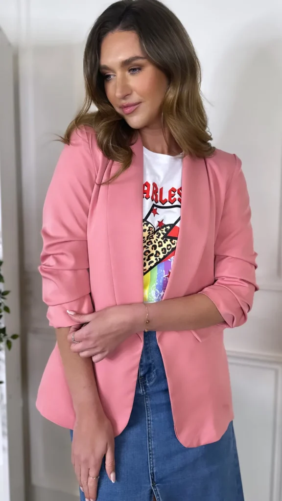 MISS LINDA Blazers^Odette Dusty Rose Blazer