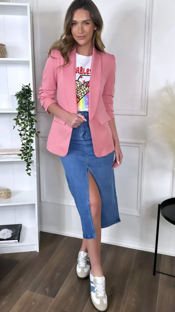 MISS LINDA Blazers^Odette Dusty Rose Blazer