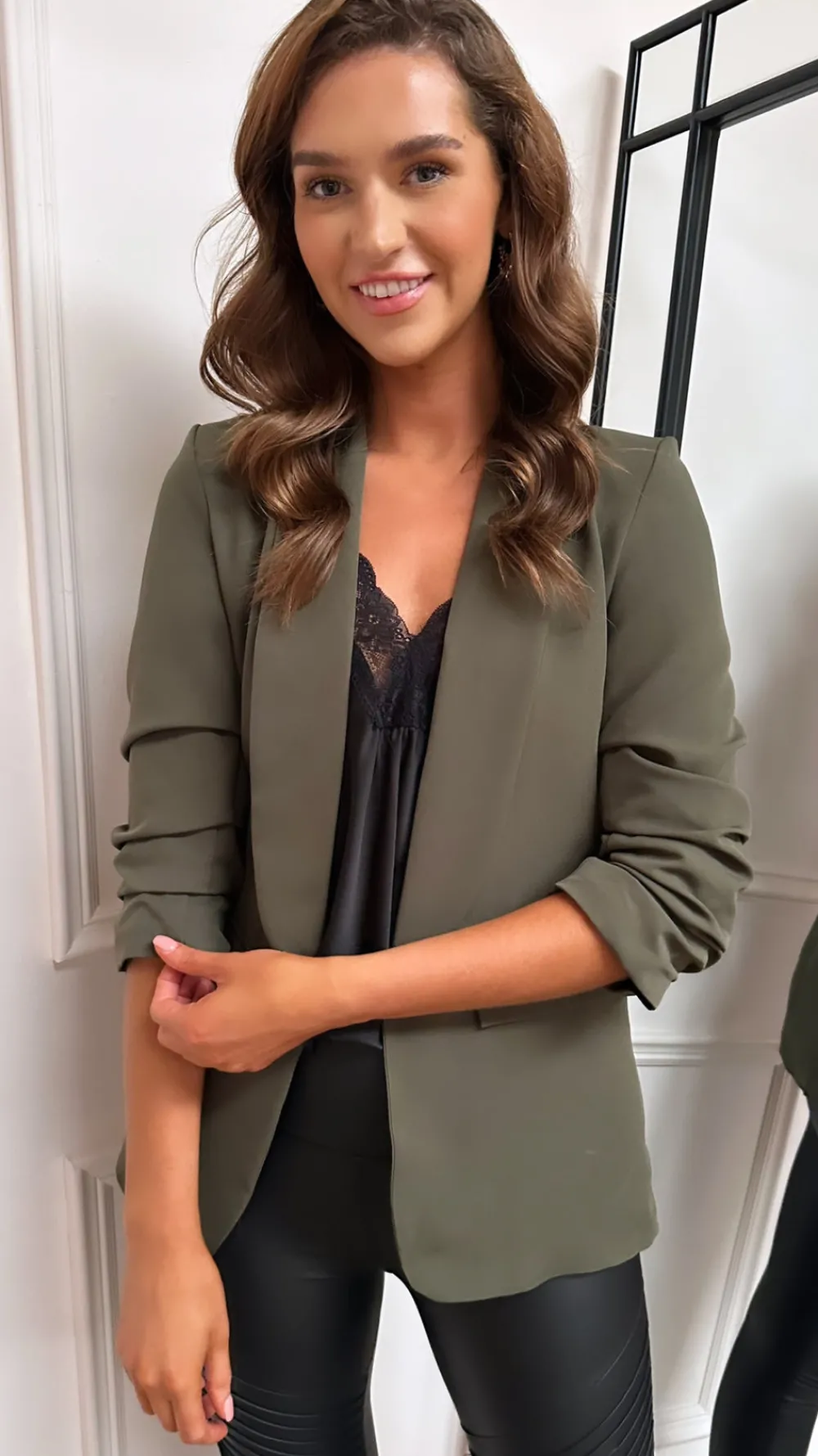 odette_khaki_blazer_0.webp MISS LINDA Blazers^Odette Khaki Blazer