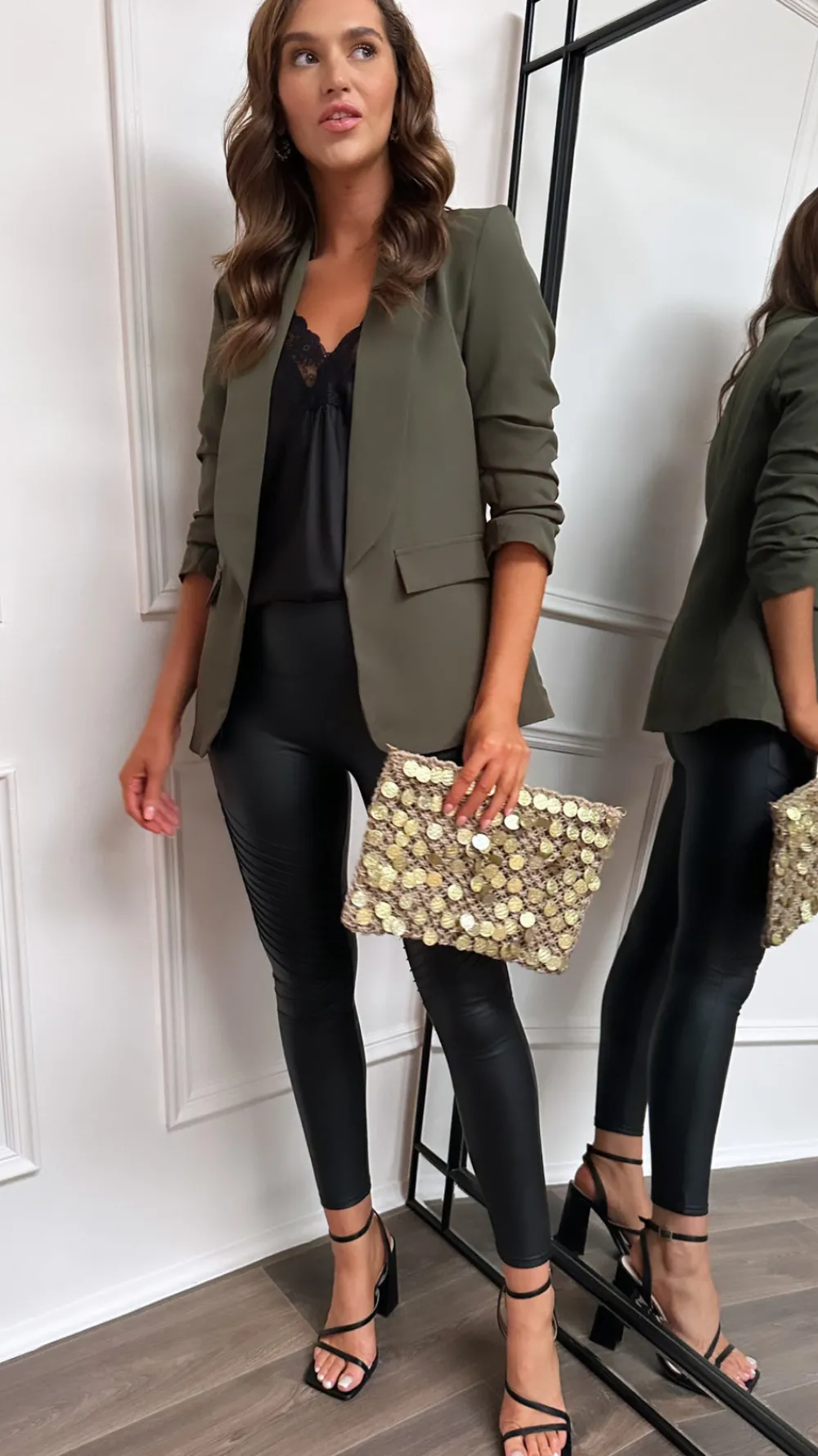 odette_khaki_blazer_1.webp MISS LINDA Blazers^Odette Khaki Blazer