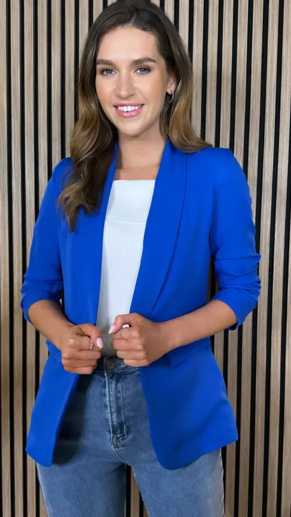 MISS LINDA Blazers^Odette Royal Blue Blazer