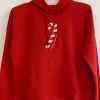 CHRISTMAS Tops | Hoodies + Sweatshirts^Only Red 'Candy Cane Cutie' Hooded Sweatshirt