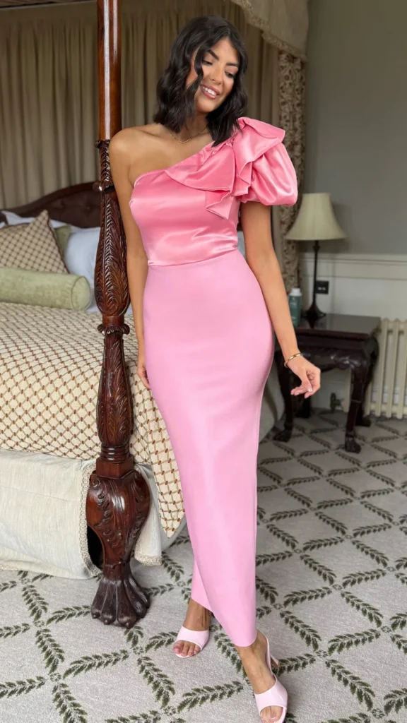 JOIA Heels^Pamela Rose Pink Slip On Heeled Mules
