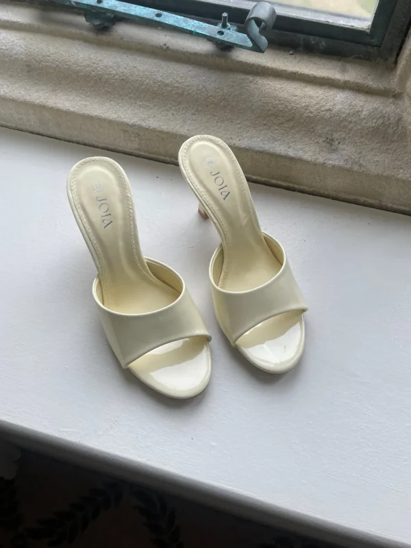 JOIA Heels^Pamela Yellow Slip On Heeled Mules