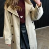BABEZ LONDON Coats & Jackets^Regina Beige Midi Trench Coat With Belt