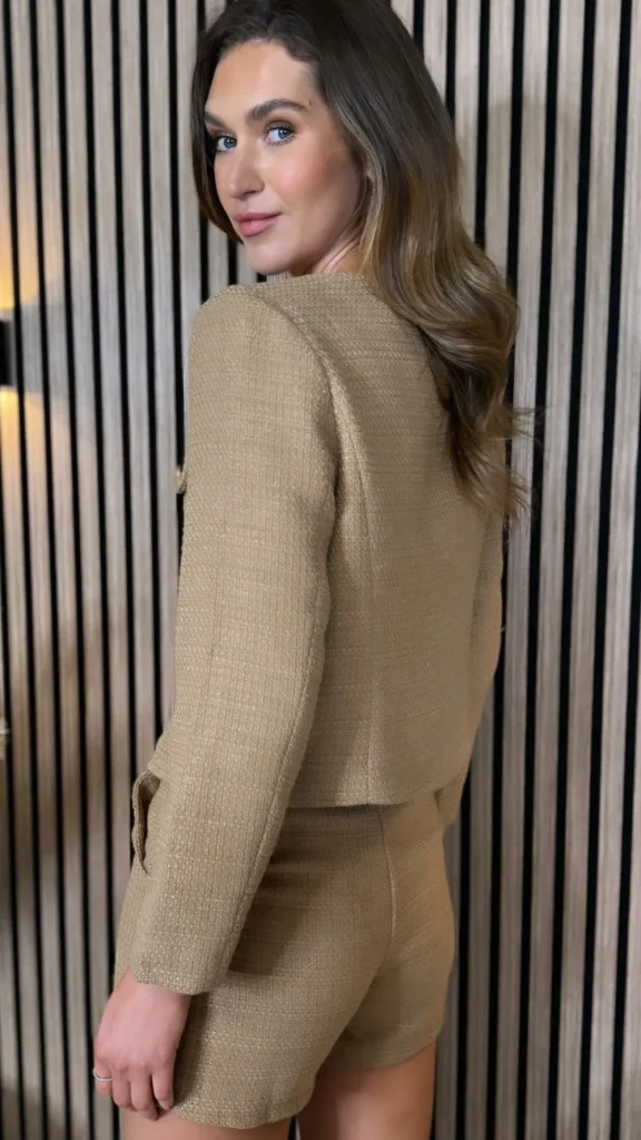 UNIKA Co-ords^Rhona Camel Jacket & Skort Co Ord