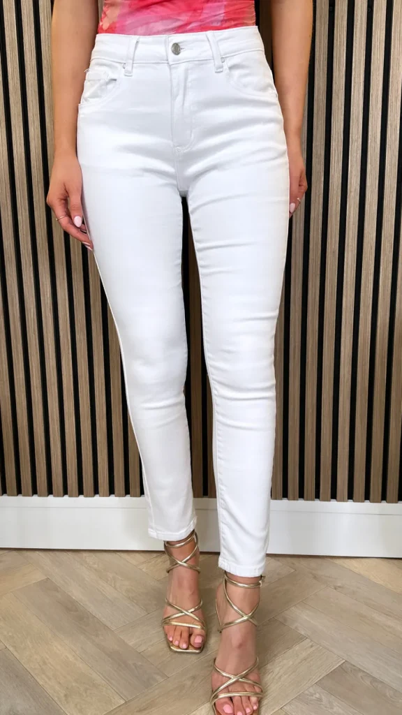NINA CARTER Tops | Jeans^Roe White Mom Jeans