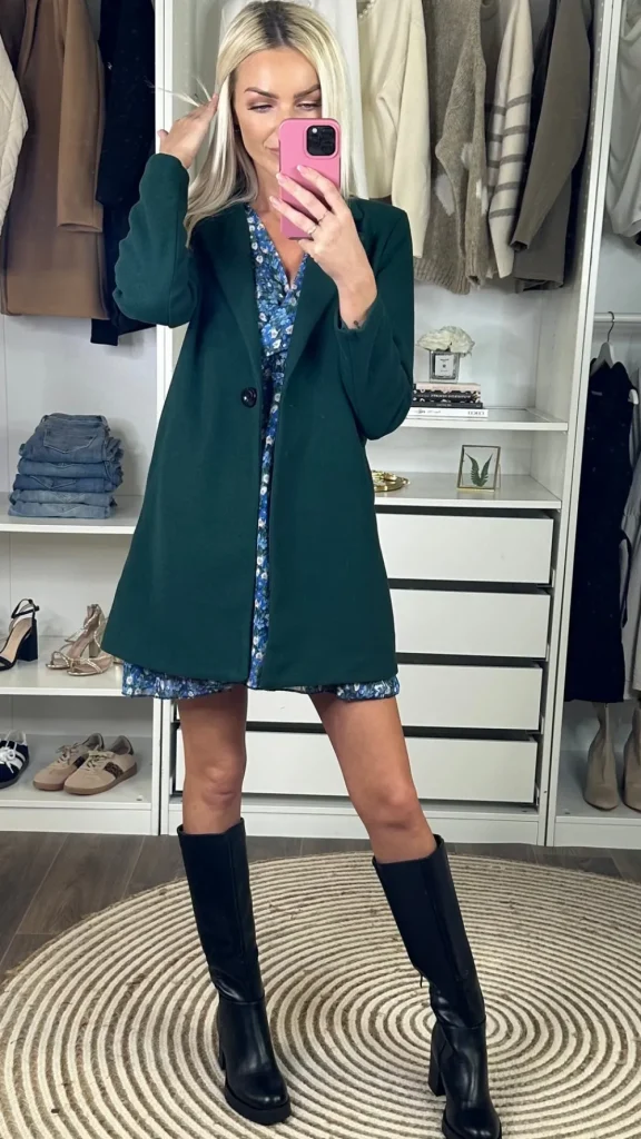 SARL KAIA Coats & Jackets^Rosario Forest Green Collared Coat