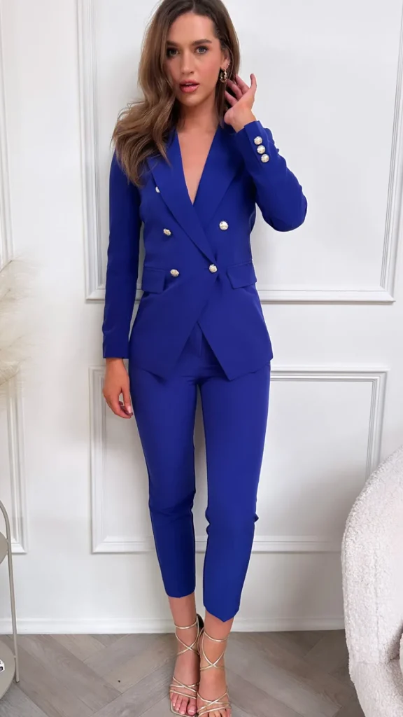 PARIS FASHION SHOPS Trousers | Co-ords^Sabelle Indigo Blazer & Trousers Suit