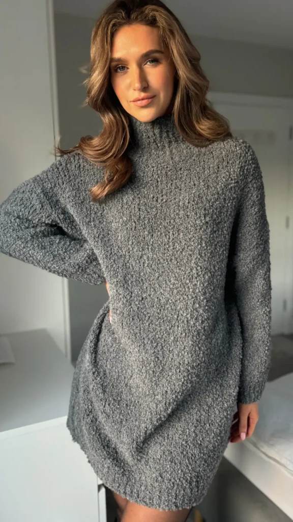 SEVEN SEPT Knitwear | Day Dresses^Sadie Grey Chunky Knit Jumper Dress