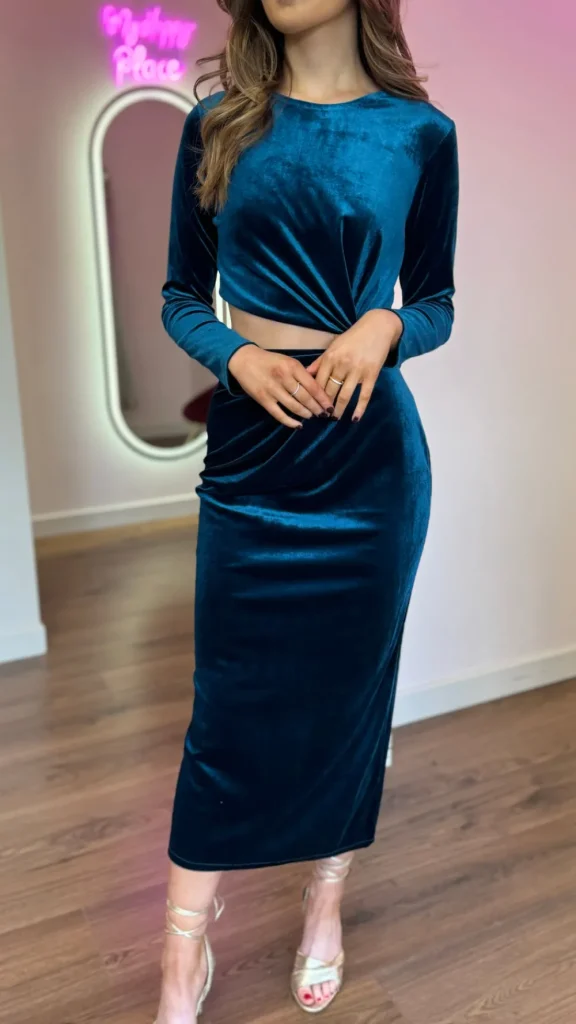 COPPEROSE Going Out Dresses | Occasion Dresses^Saskia Blue Cut Out Detail Midi Dress