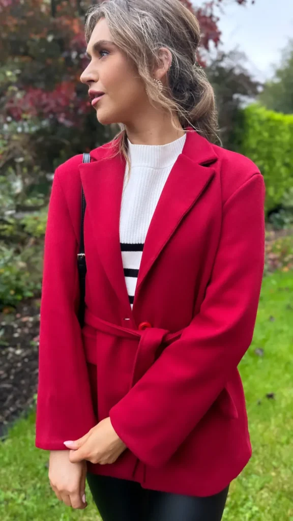 ROSY DAYS DESVENCHY Coats & Jackets^Sawyer Red Belted Short Coat