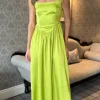 GIRL IN MIND Going Out Dresses | Occasion Dresses^Sigourney Lime Green Satin Finish Maxi Dress