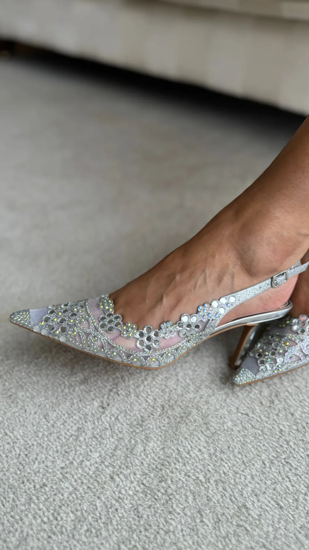 sinead_silver_diamante_em_2.webp SAS ACTIV GIVANA Heels^Sinead Silver Diamante Embellished Slingback Shoes (PRE ORDER)