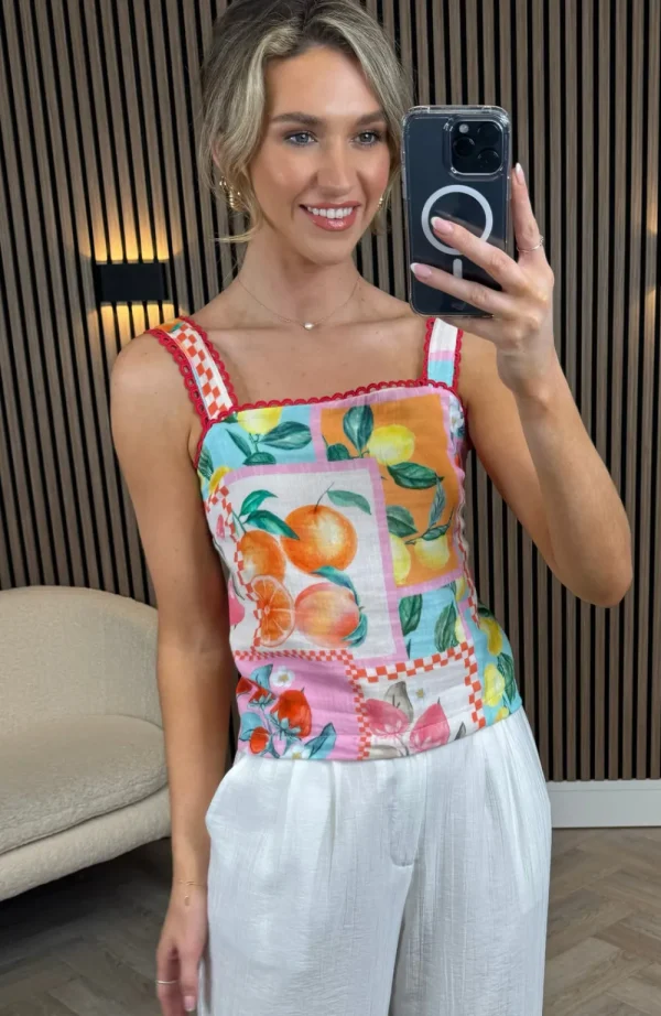L'ESSENTIAL Tops^Solene Multicoloured Fruits Printed Top