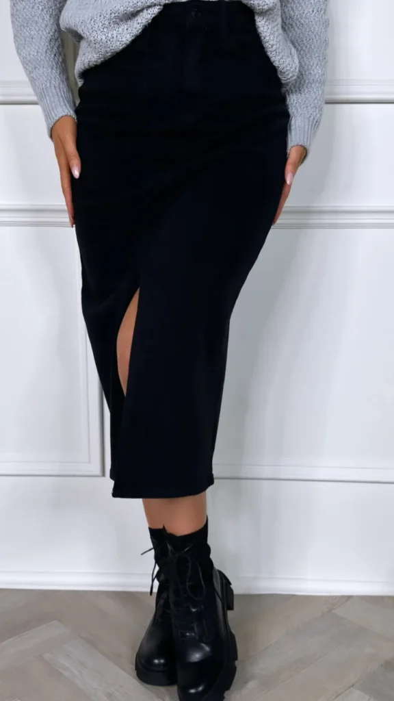ESTEE BROWN Skirts & Shorts^Stefanie Black Denim Skirt