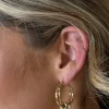 PARIS FASHION SHOPS Jewellery^Sybil Gold Hoop Detail Stainless Steel Earrings
