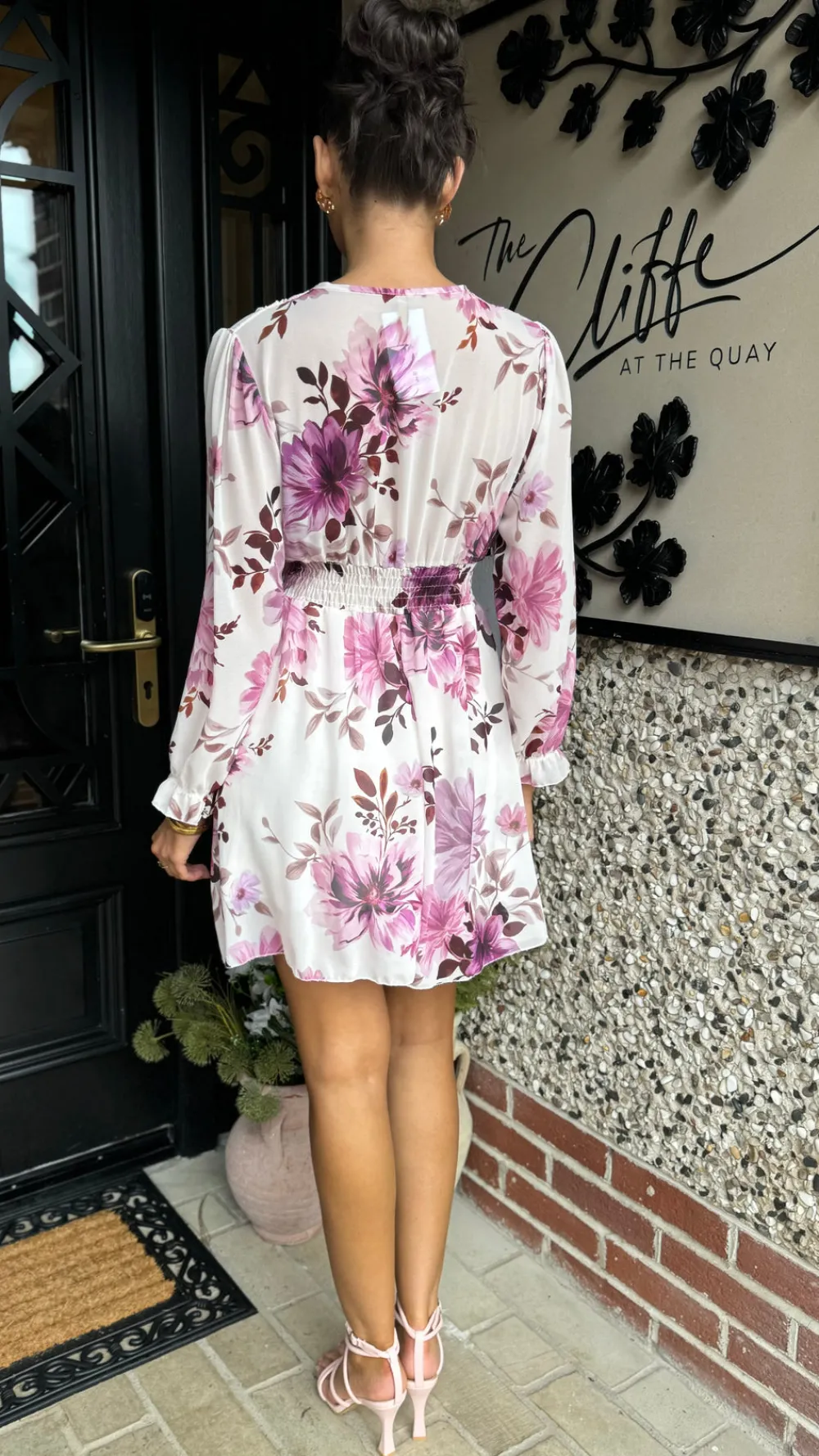 tabitha_purple_floral_pri_6.webp ELLE STYLE Going Out Dresses | Occasion Dresses^Tabitha Purple Floral Printed Mini Dress